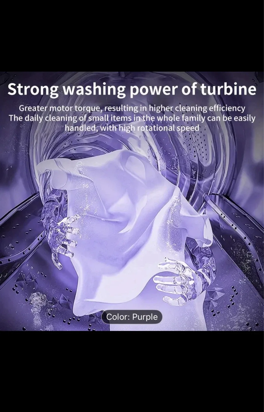 Folding Mini Washing Machine - Purple image indicator(6)