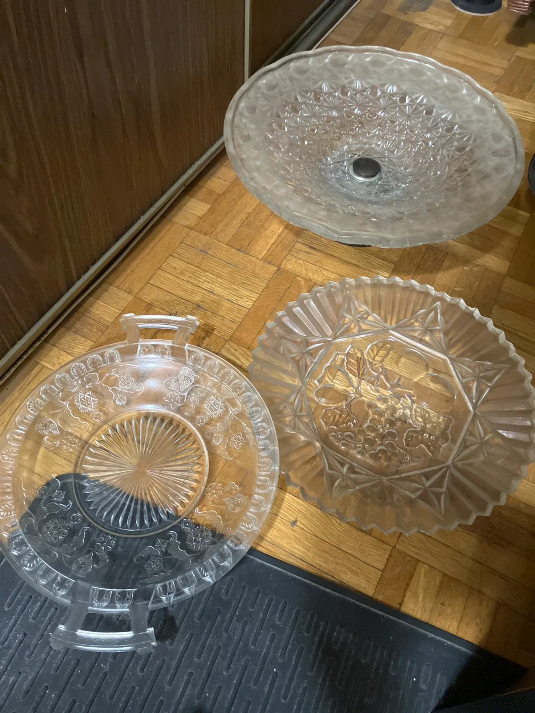 Vintage Clear Glass Serving Dishes