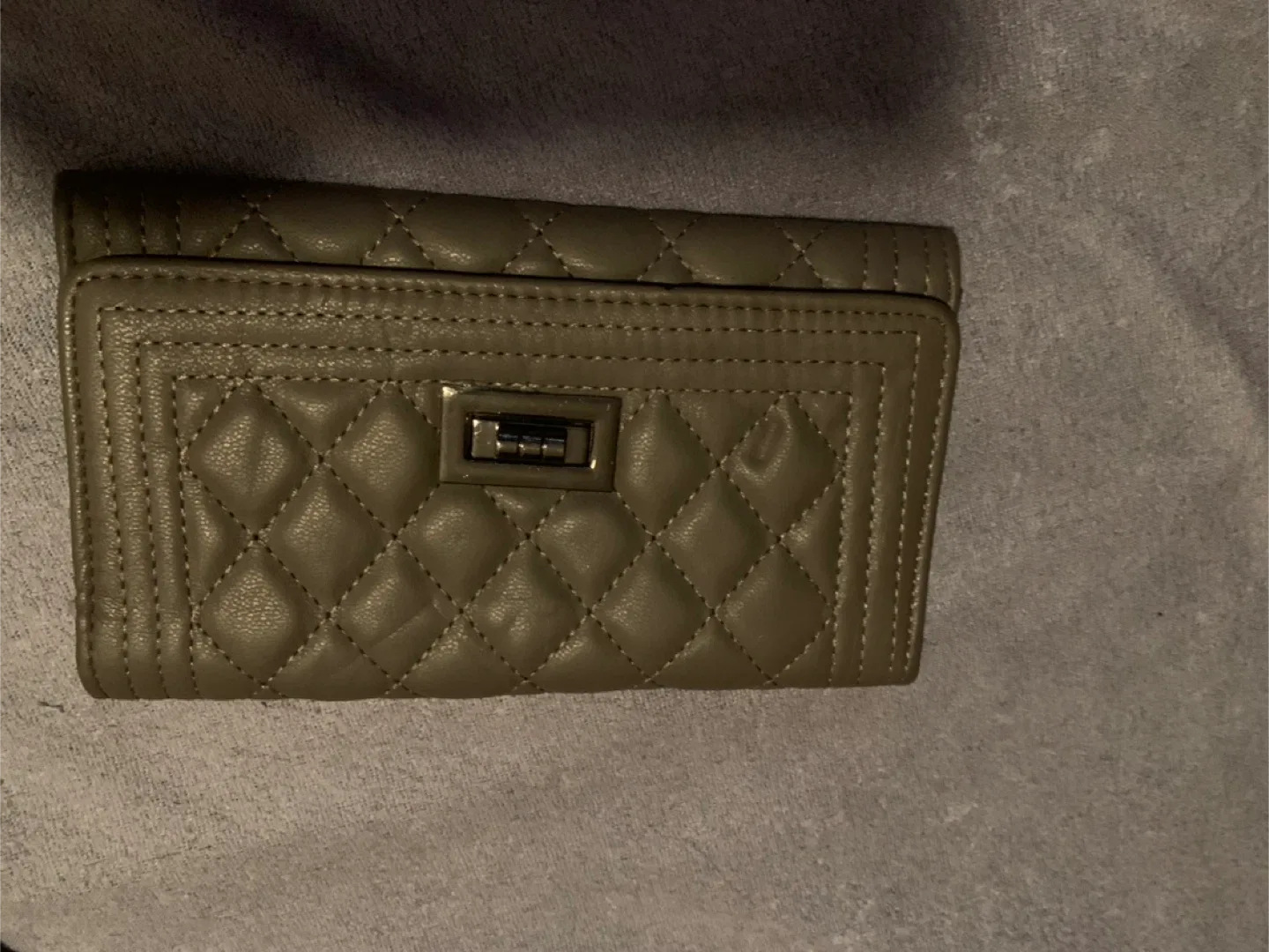 Quilted Grey Wallet