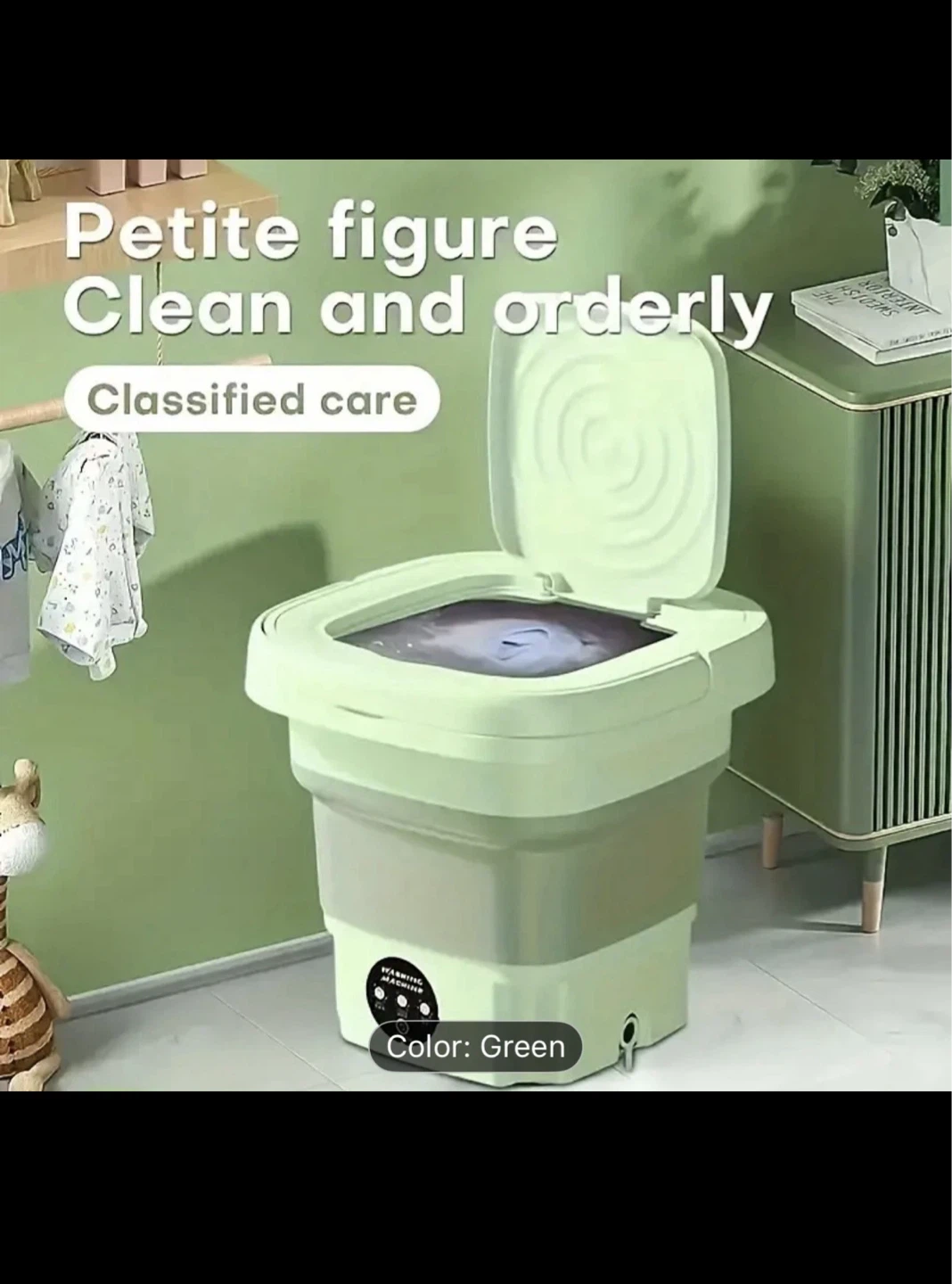 Portable Folding Washing Machine - Green