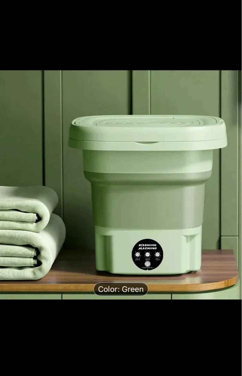 Portable Folding Washing Machine - Green - photo 5