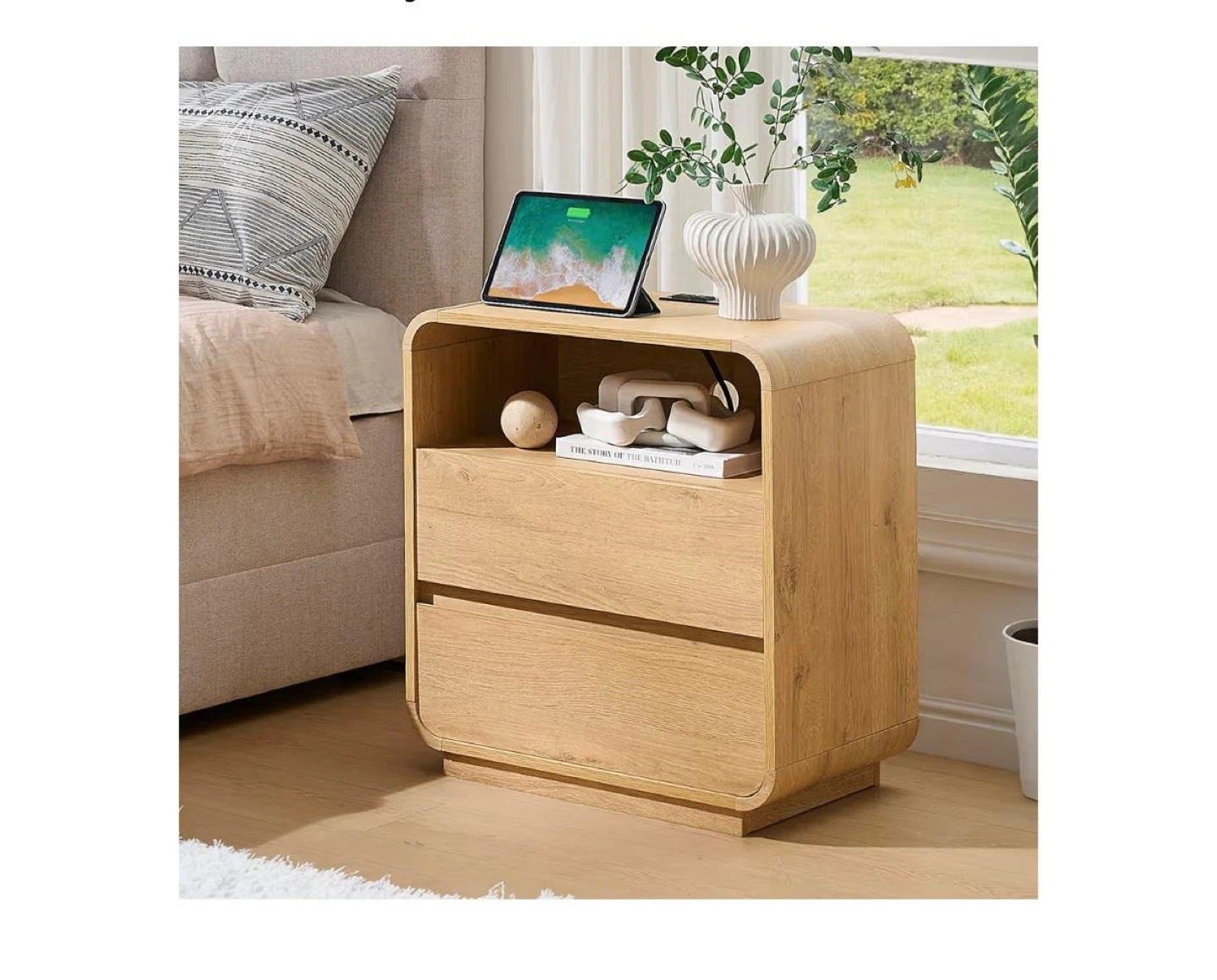 Nightstand with Charging Station - photo 3