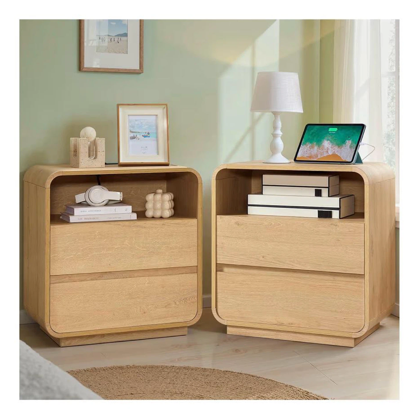 Nightstand with Charging Station