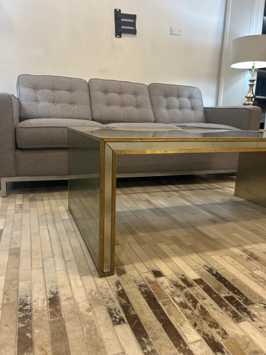 Art Deco Mirrored Brass Coffee Table image indicator(6)