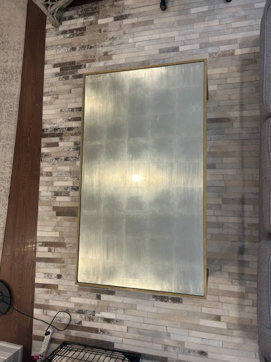 Art Deco Mirrored Brass Coffee Table image indicator(7)