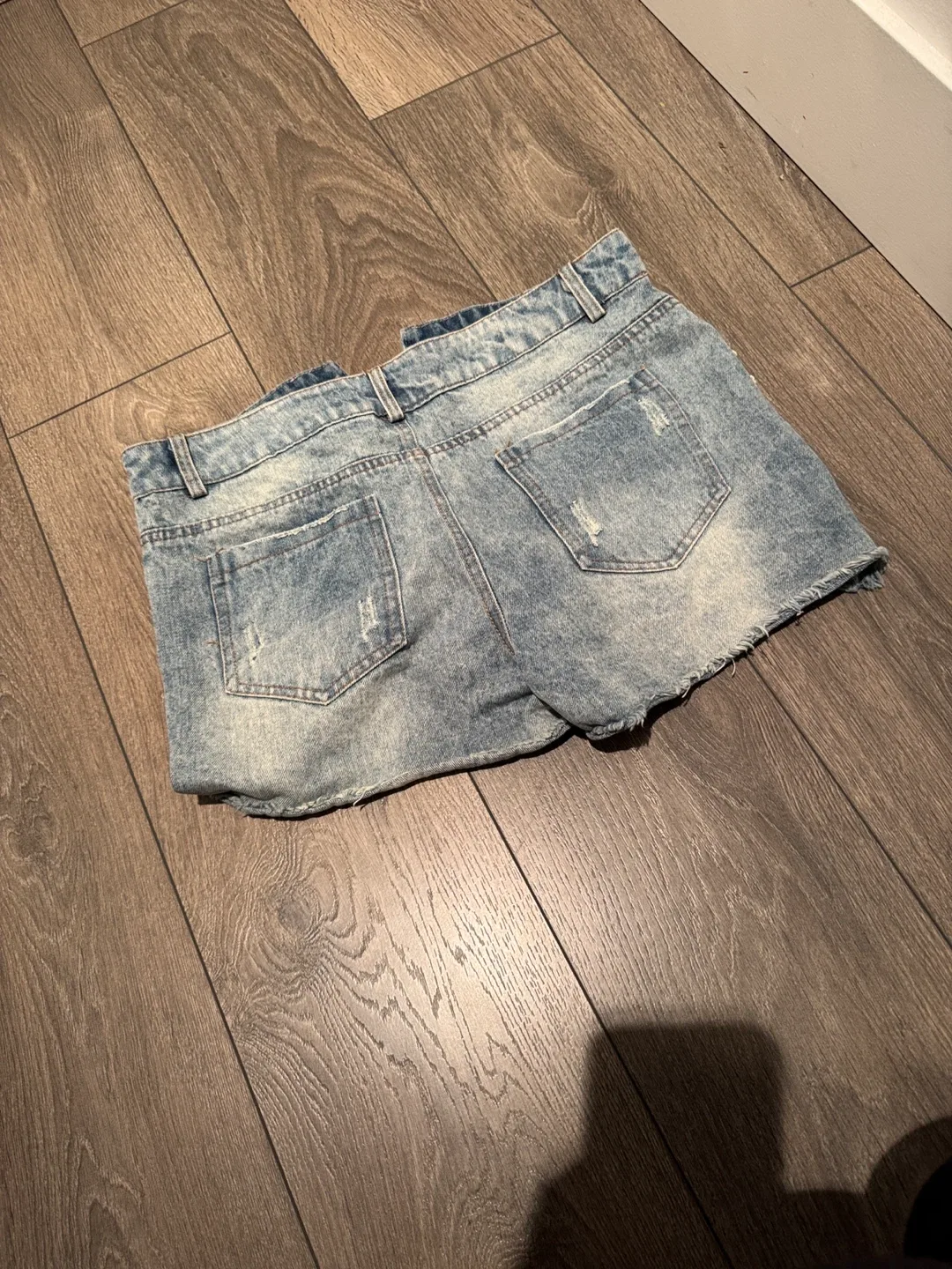 Denim Shorts with Lace Detail image indicator(5)