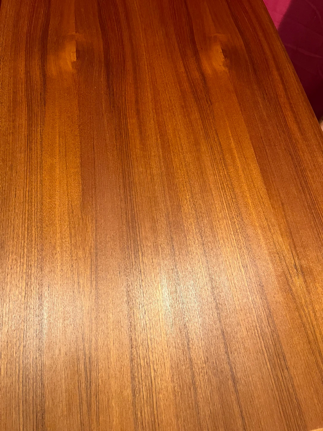 Restored petite teak table & two matching teak  chairs - photo 3