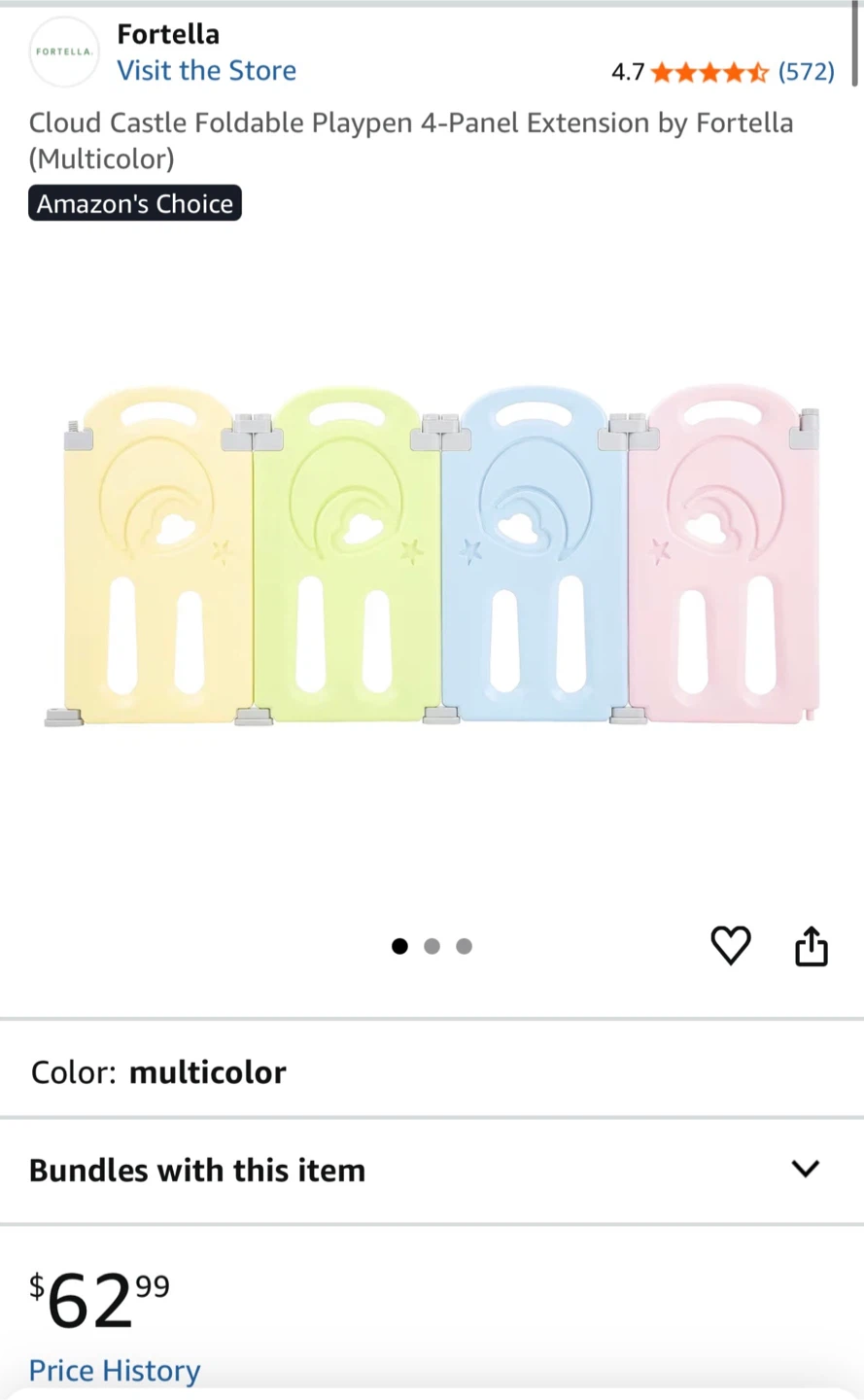 Fortella Cloud Castle Foldable Playpen - Multicolor - photo 3