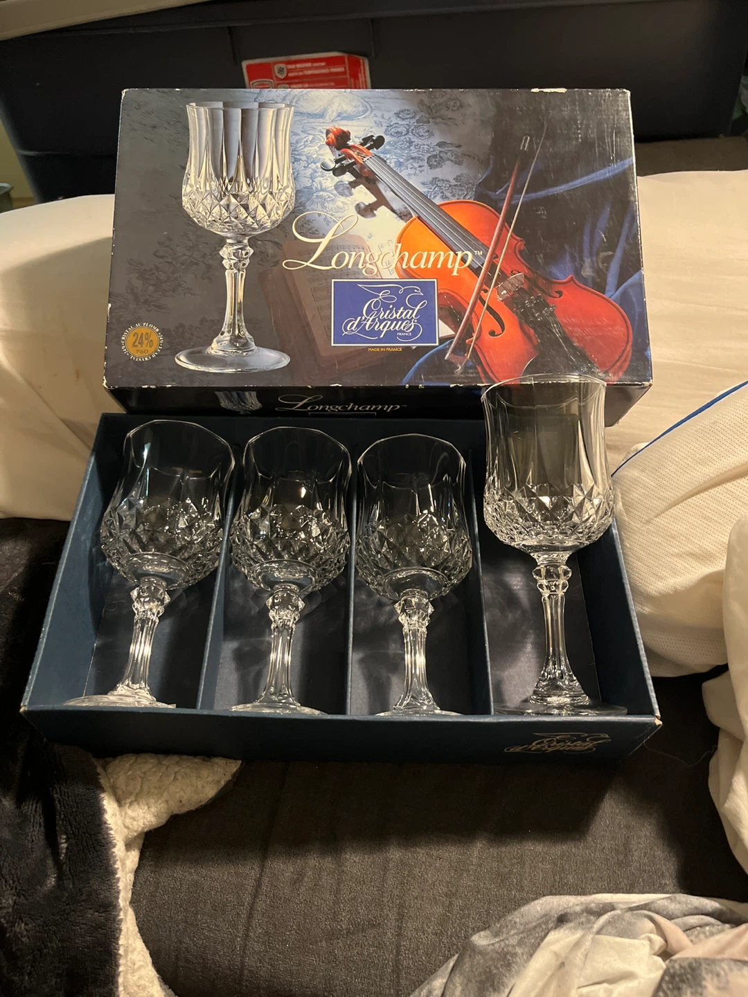 Longchamp Cristal d'Arques Wine Glasses (Set of 4)