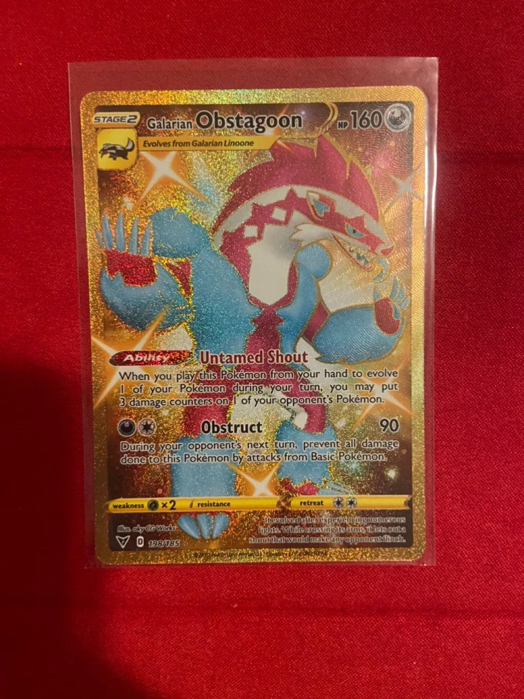 Galarian Obstagoon Pokemon Card