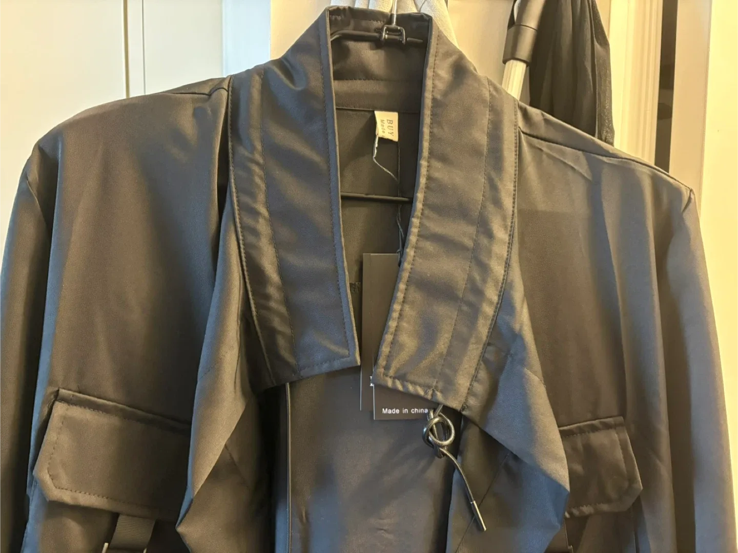 Black Kimono Style coat image indicator(5)