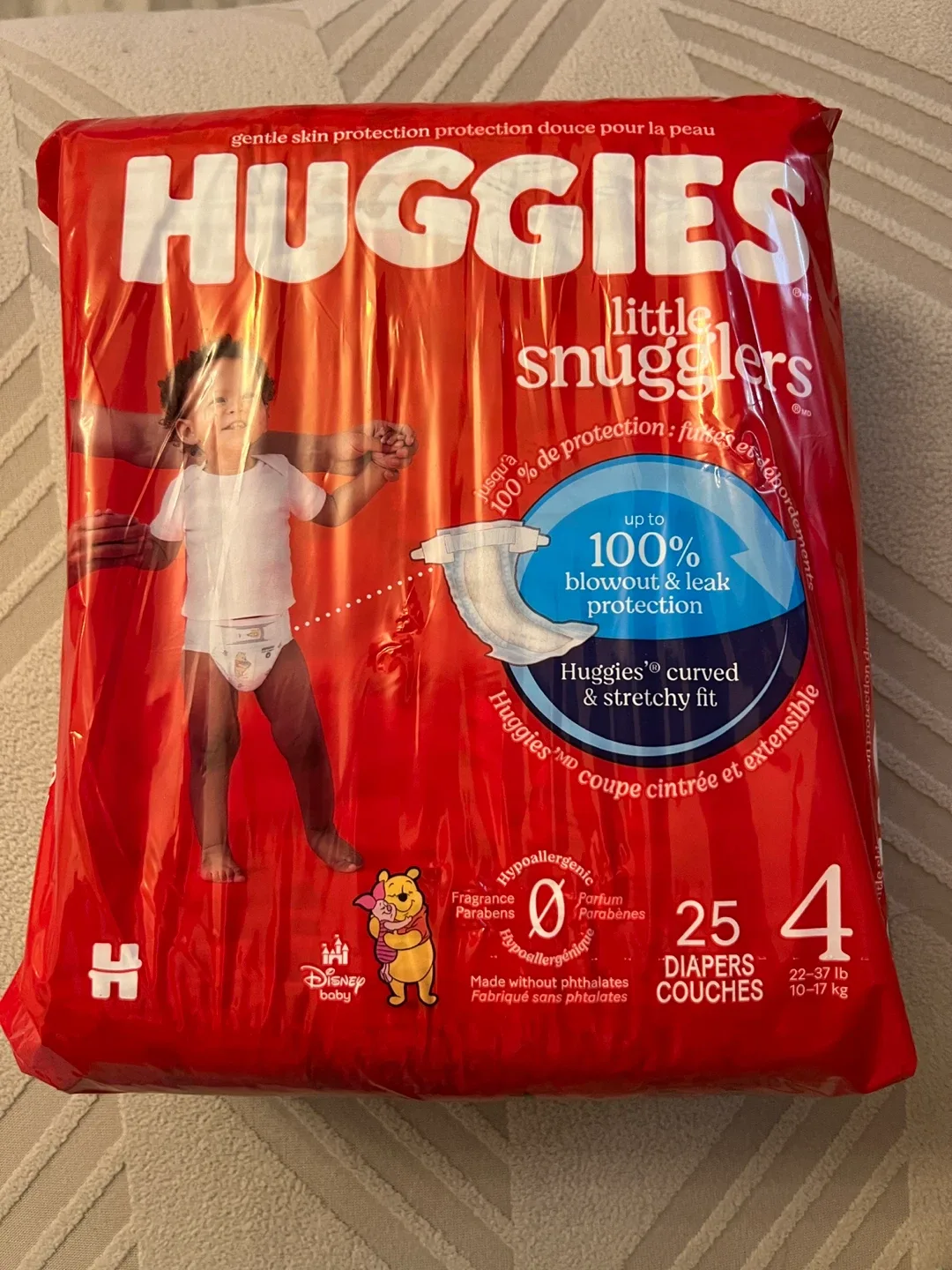 Huggies Little Snugglers Diapers, Size 4 (25 Count)