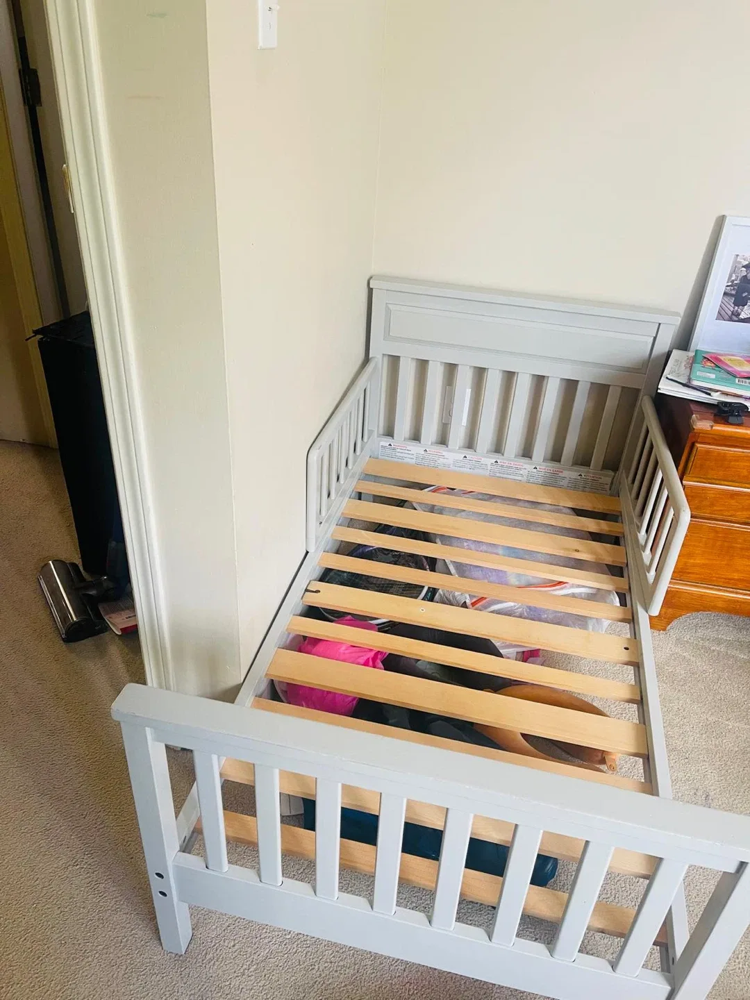 Crib Fitted Sheet + toddler bed + organic mattress- Pink