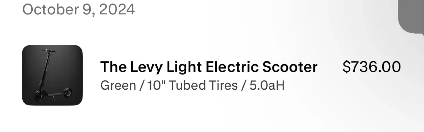 Levy Electric Scooter - Black/Gray image indicator(7)