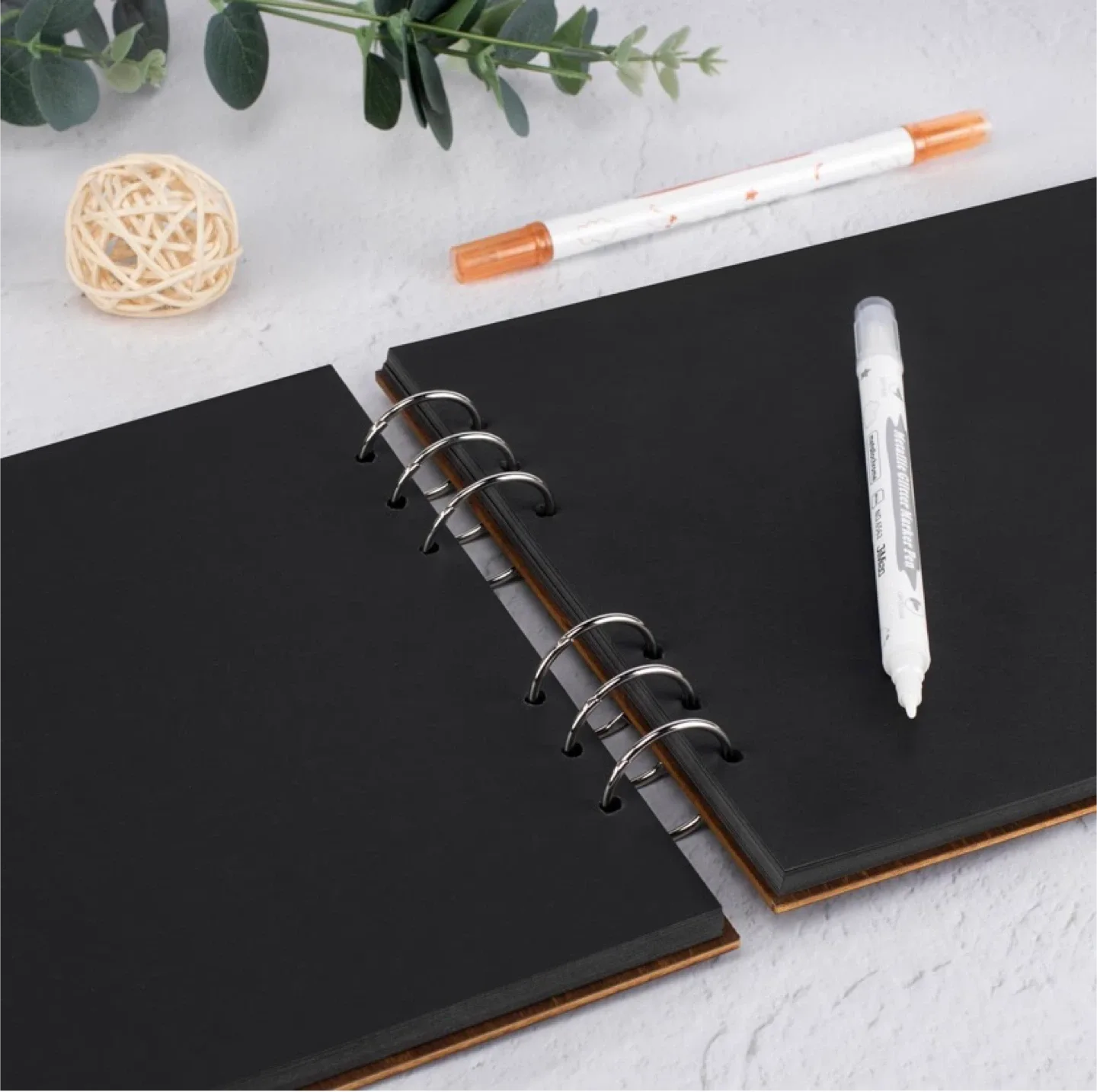 New Creawoo Wooden Wedding Guest Book, Table Sign and Pens image indicator(7)