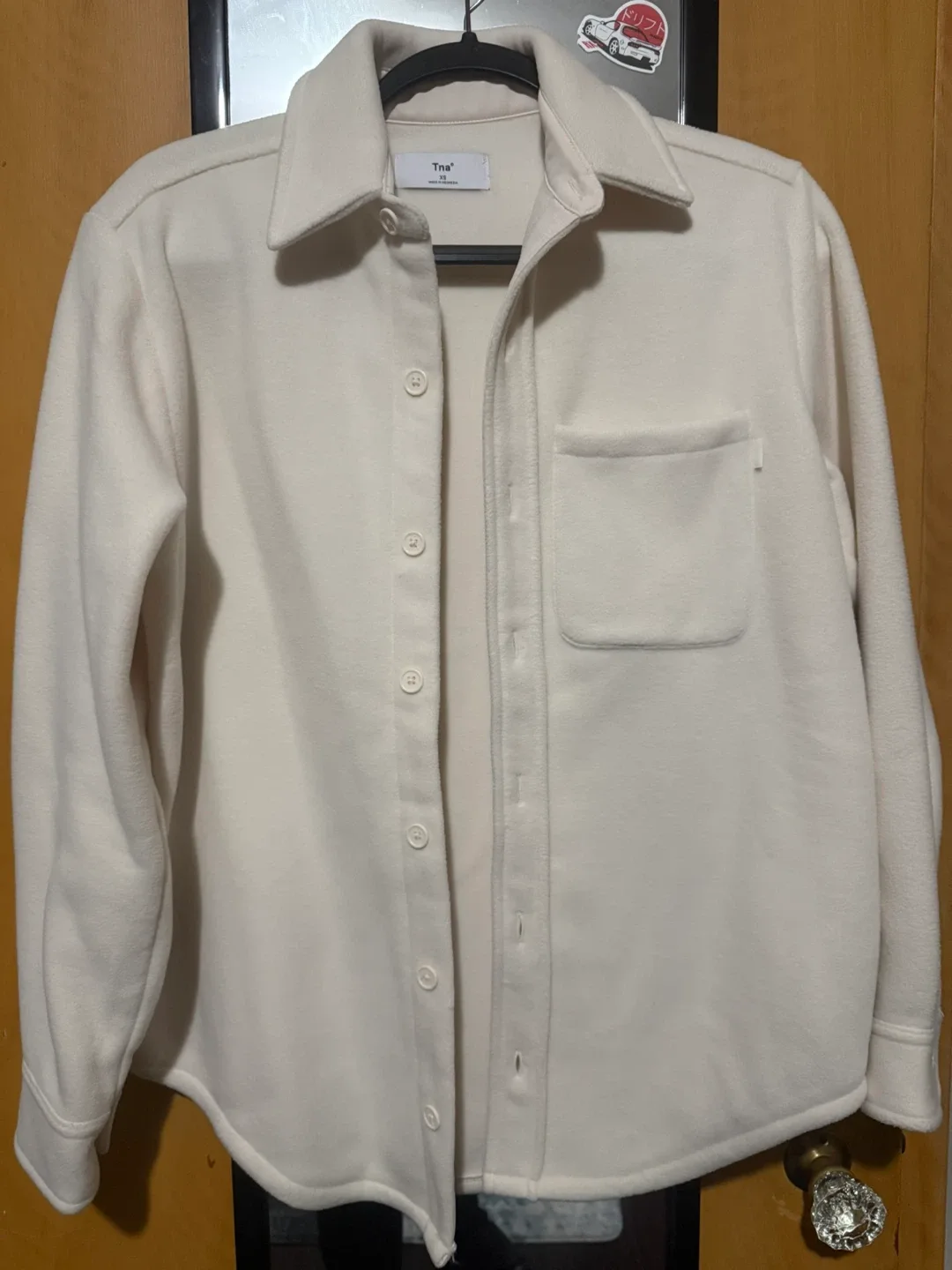 TNA Aritzia Polar Shirt Jacket - Cream Colour image indicator(2)