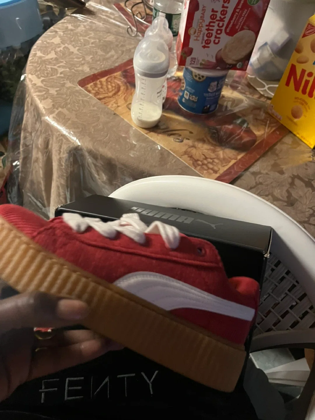 Puma x Fenty Red Corduroy Sneakers image indicator(4)
