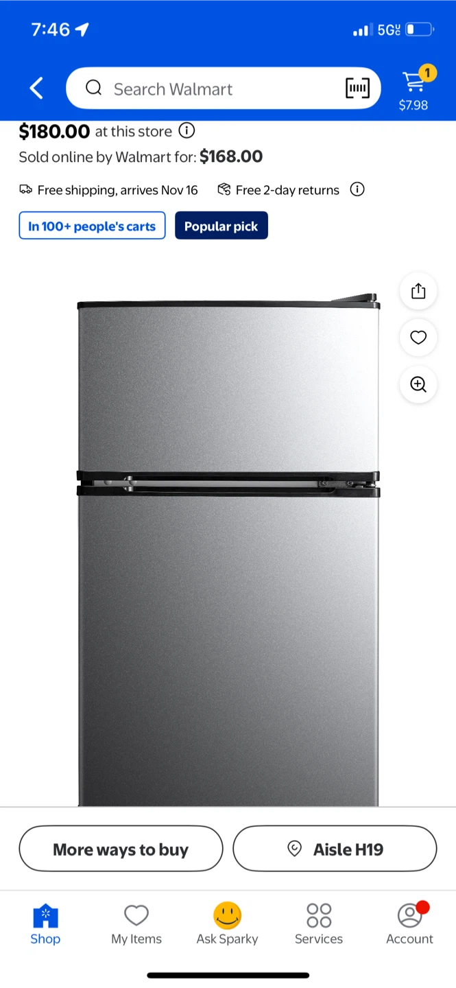 Mini Fridge – Good Condition - Silver - photo 3