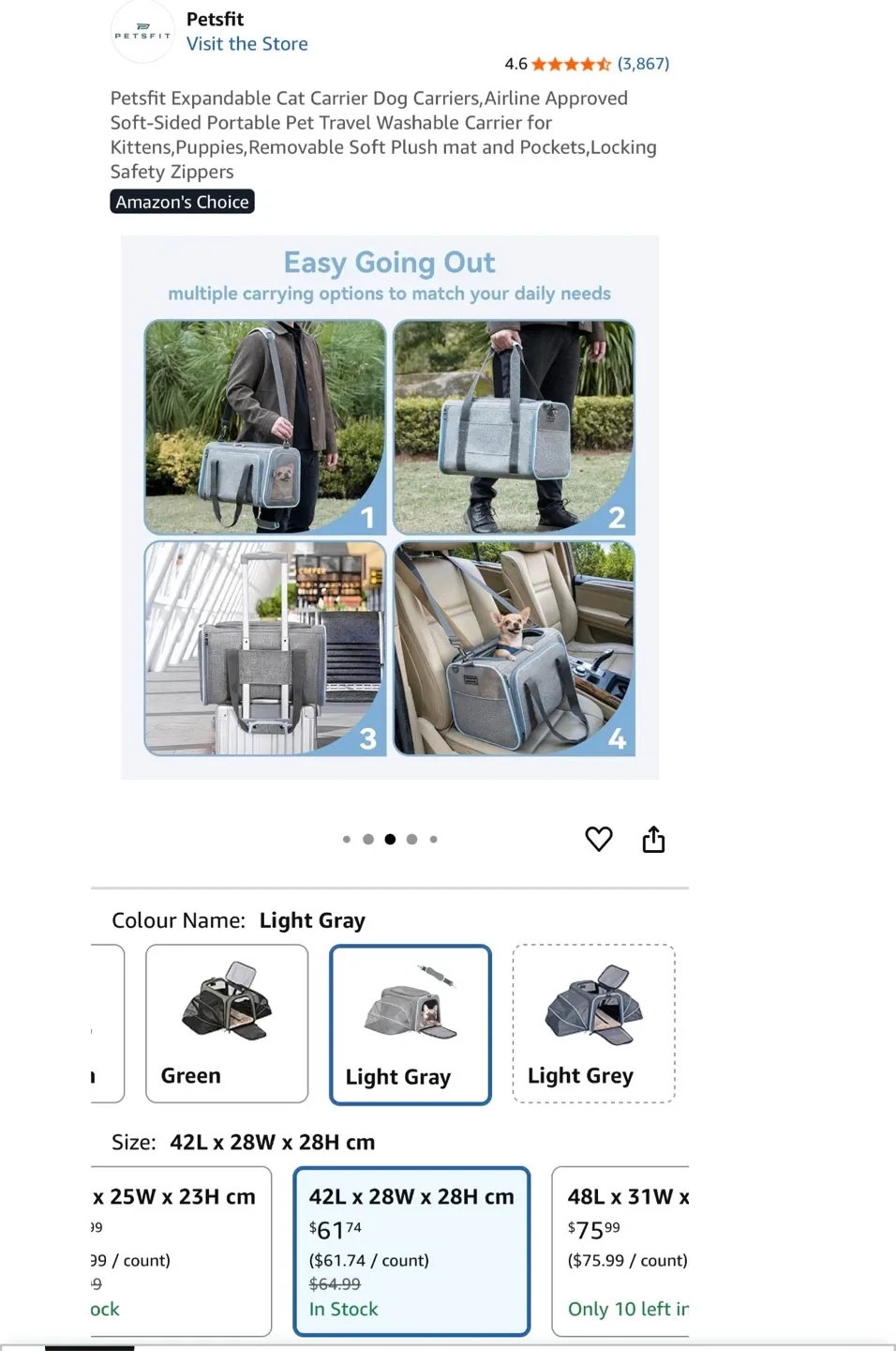 New! Petsfit Expandable Pet Carrier image indicator(4)