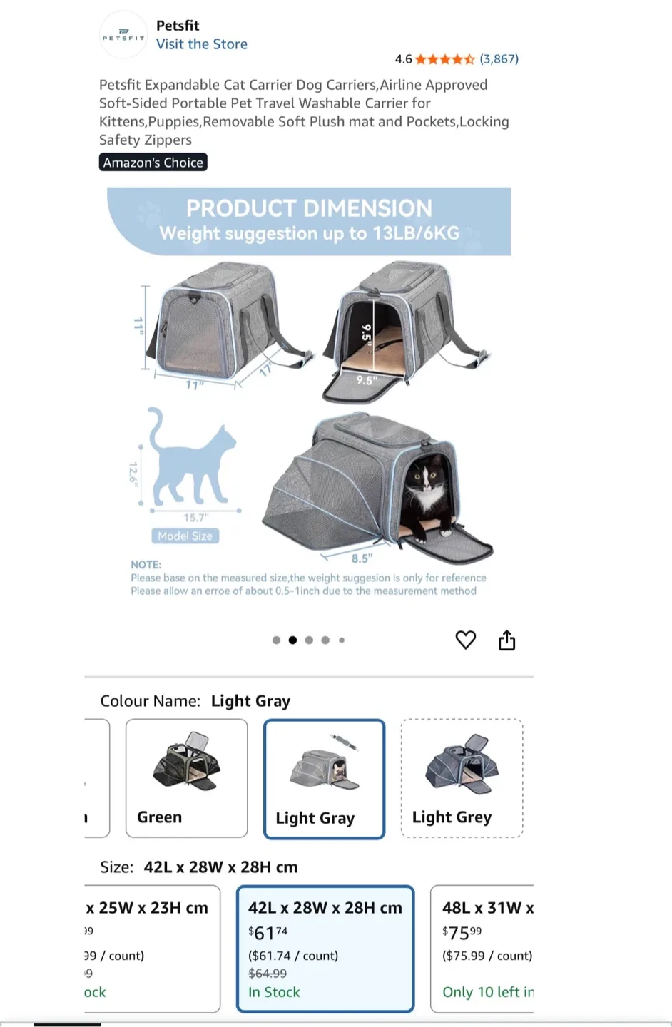 New! Petsfit Expandable Pet Carrier image indicator(5)