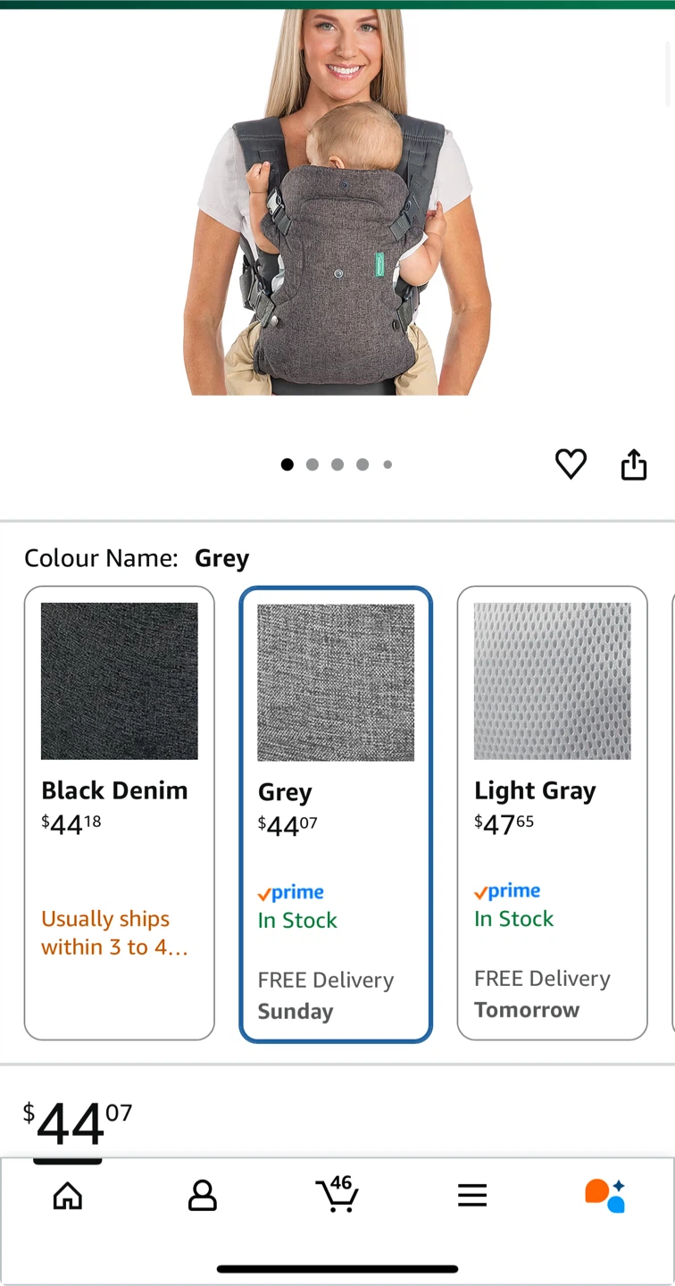 Infantino Baby Carrier - Grey - photo 5