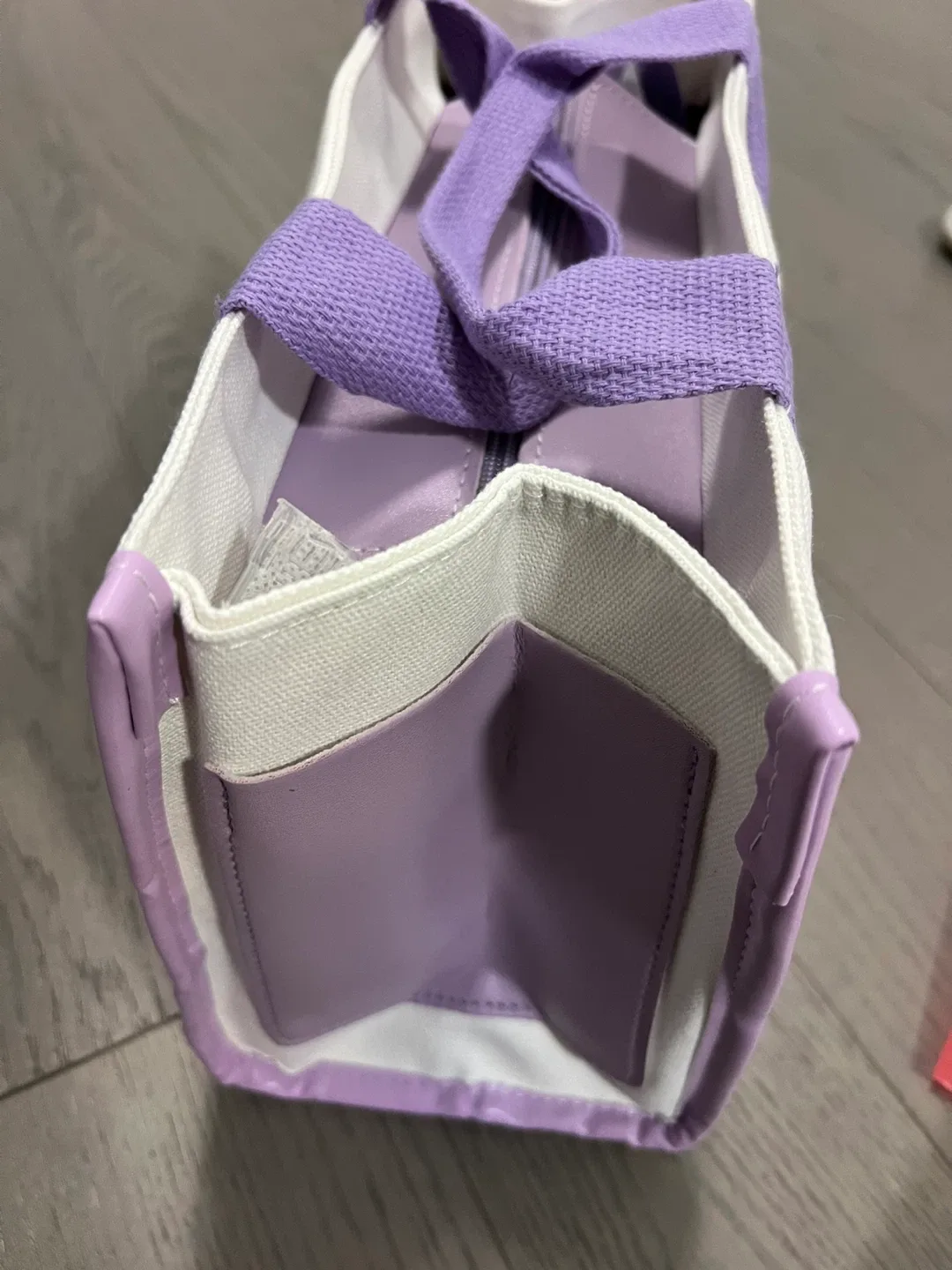 Purple & White Tote Bag image indicator(2)