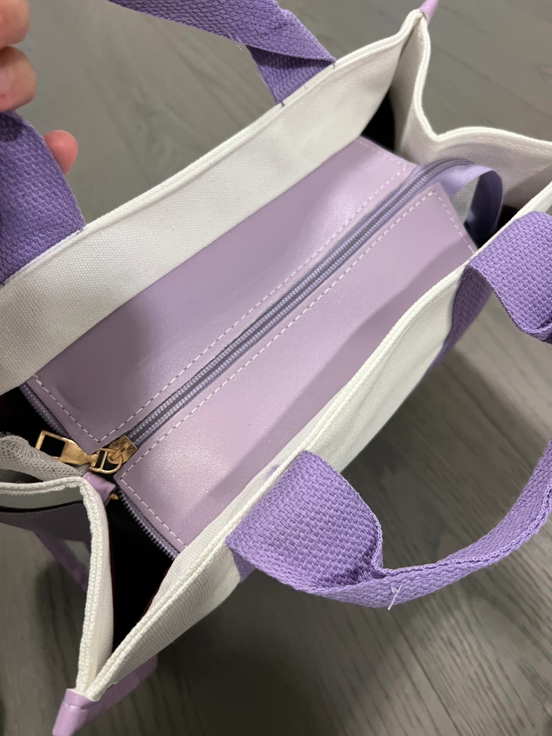 Purple & White Tote Bag - photo 3