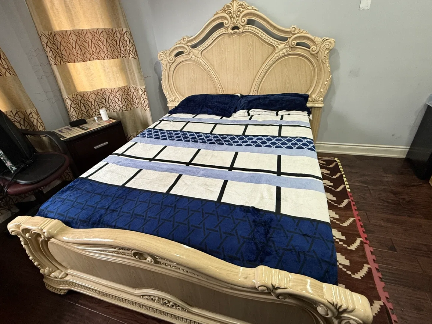 Ornate Bedroom Set - Bed & Dresser