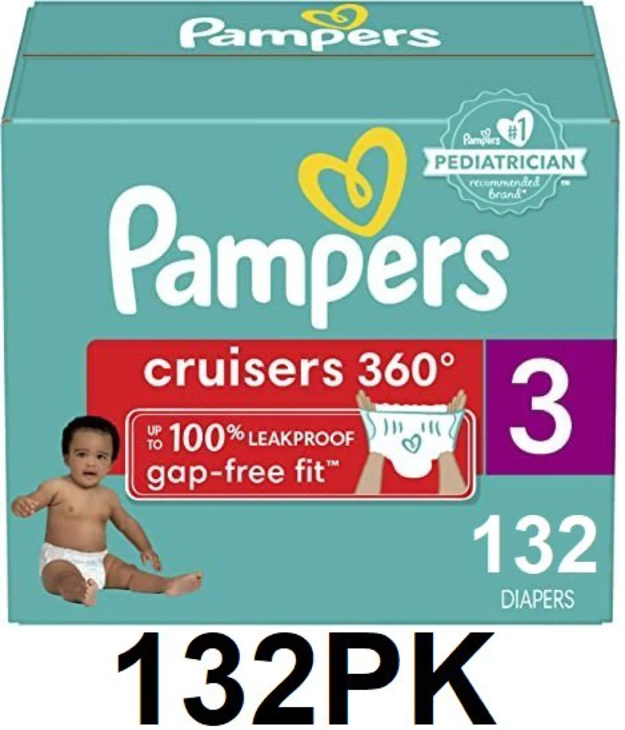 Pampers Cruisers 360° Size 3 (132 Diapers)