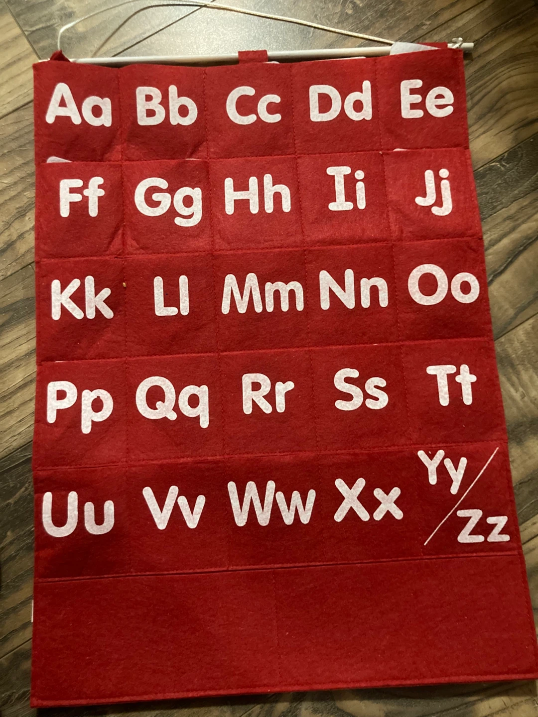 Red Felt Alphabet Learning Chart
