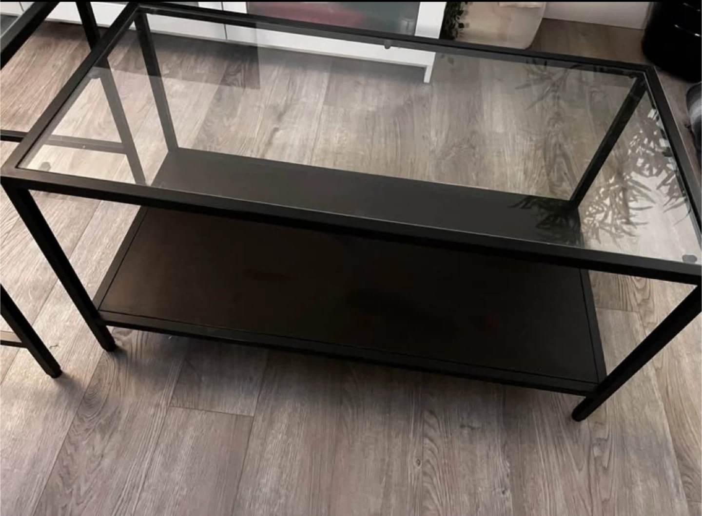 IKEA Vittsjo Nesting Coffee Tables - Black/Glass/Brown - photo 5