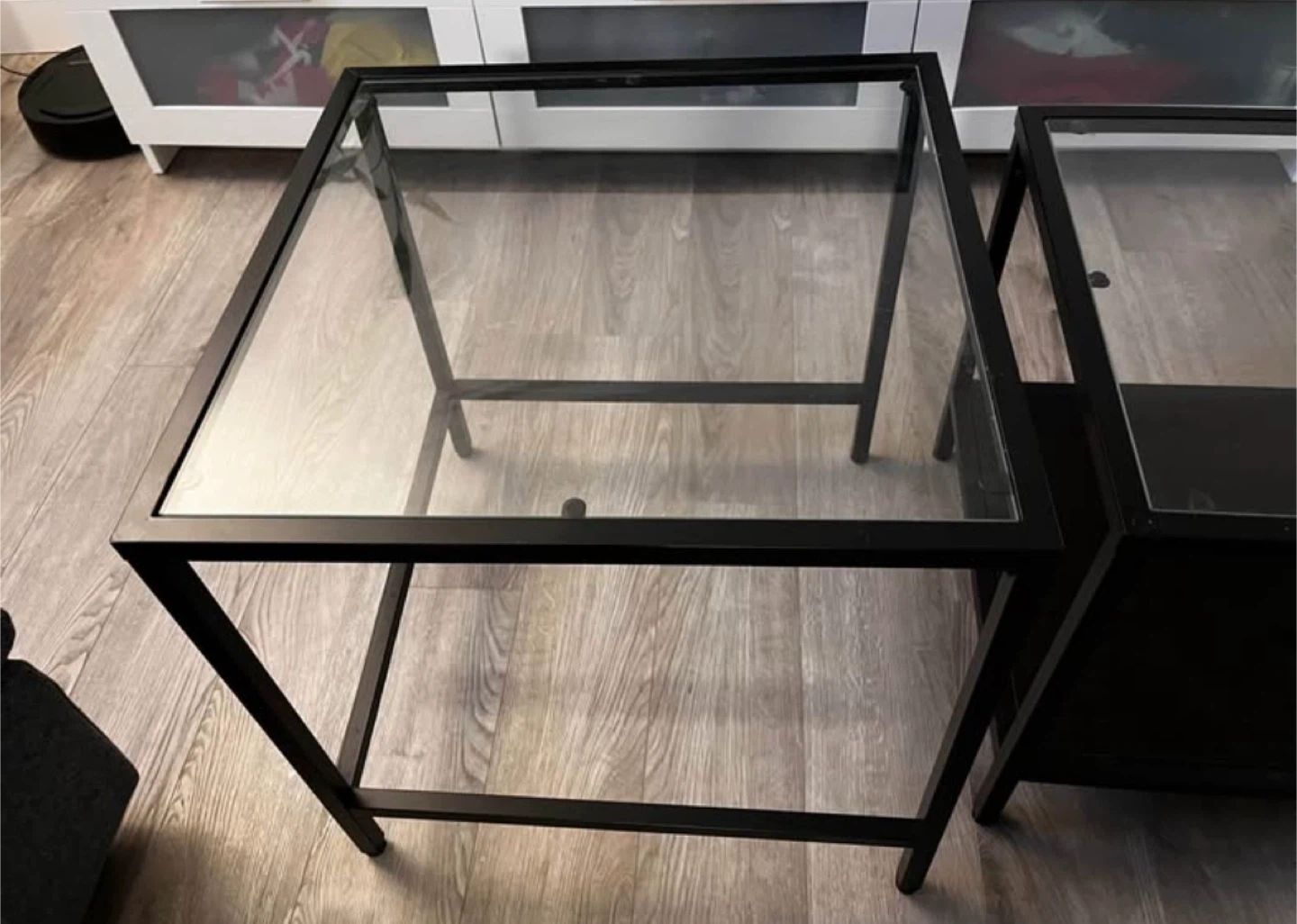 IKEA Vittsjo Nesting Coffee Tables - Black/Glass/Brown - photo 4