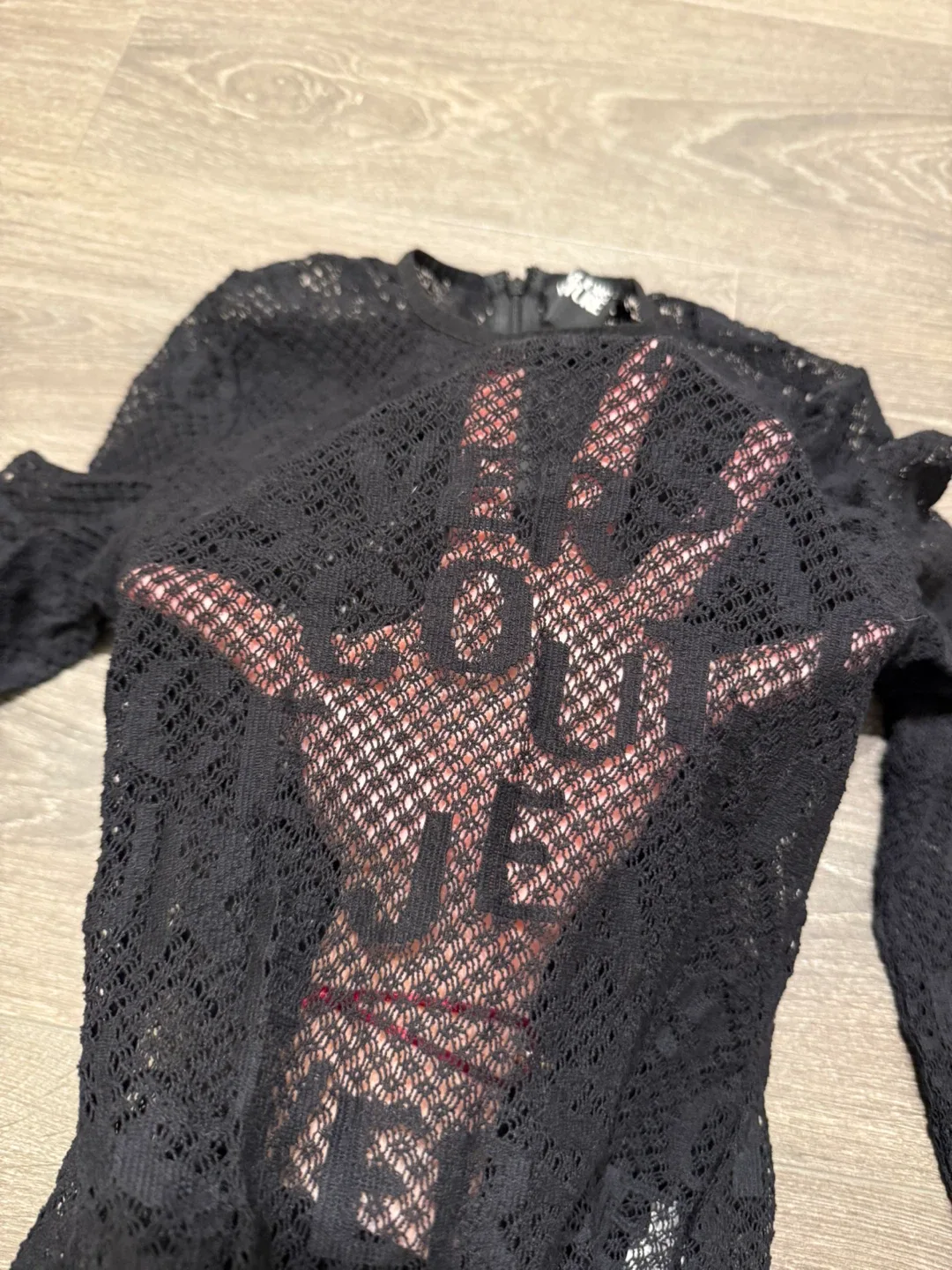 Versace Jeans Couture Black Lace Bodysuit Size 6 image indicator(3)