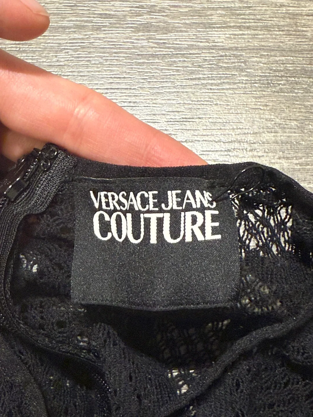 Versace Jeans Couture Black Lace Bodysuit Size 6 image indicator(2)