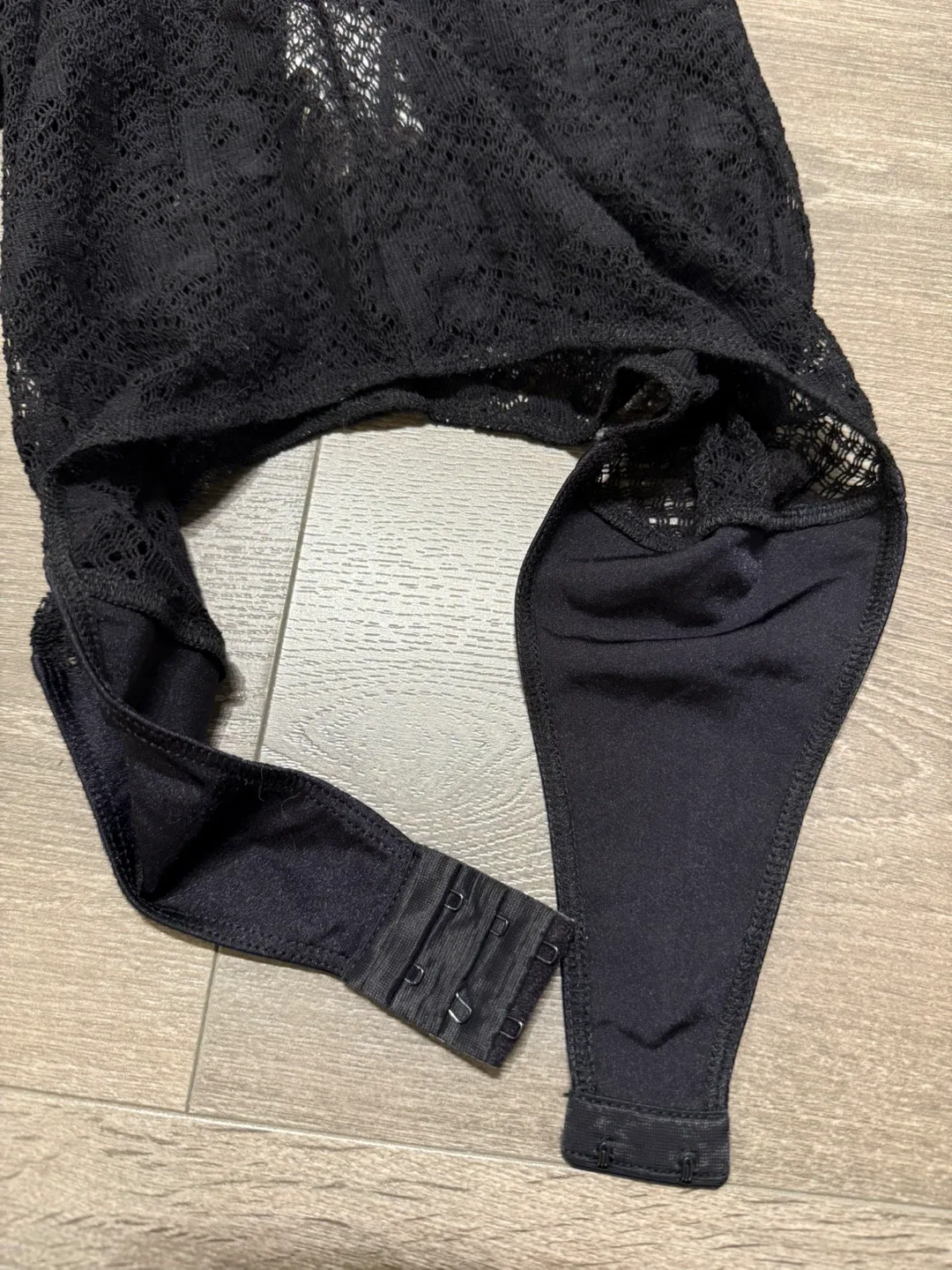 Versace Jeans Couture Black Lace Bodysuit Size 6 image indicator(10)