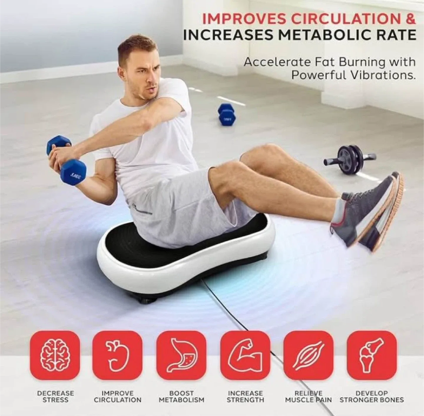 Vibration Plate- Hurtle Standing Vibration Workout Machine image indicator(2)