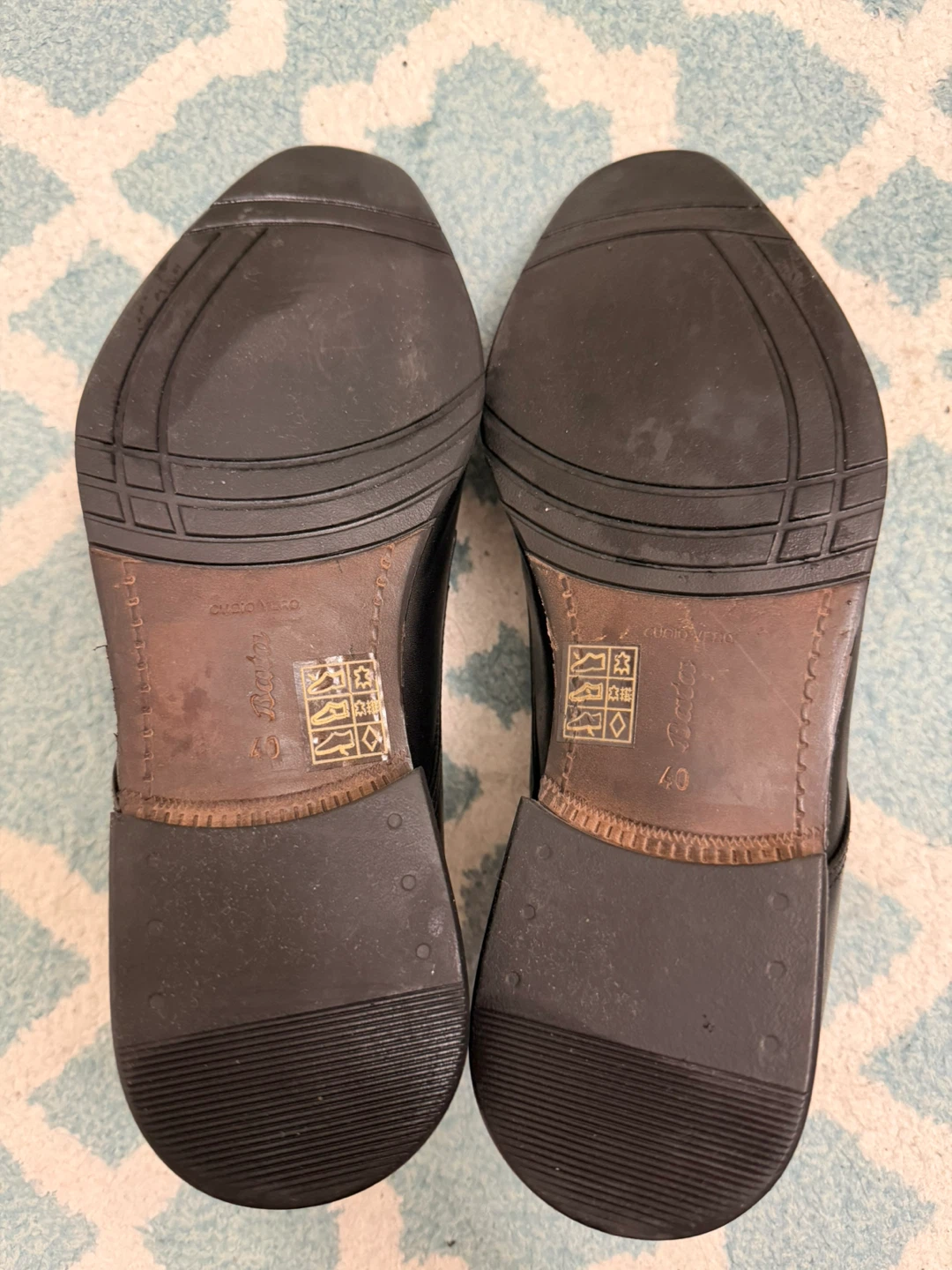 Bata Black Leather Monk Strap Dress Shoes - Size 40 - photo 3
