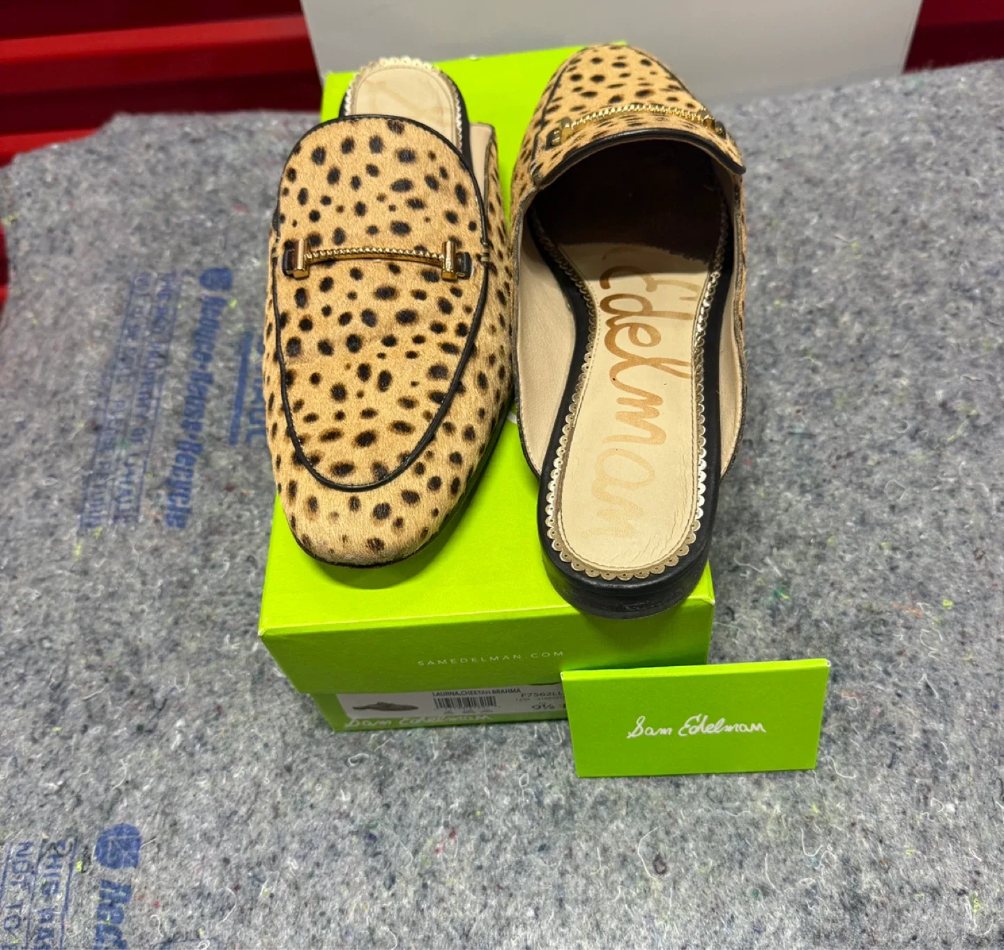 Pre-Loved Sam Edelman Leopard Print Mules thumbnail
