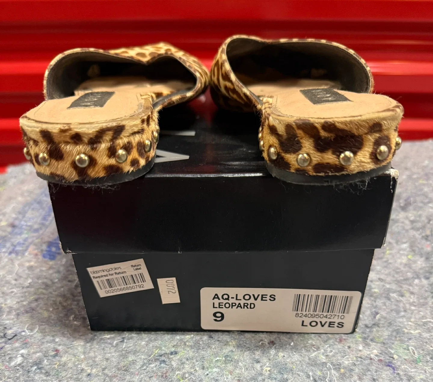 Pre-Loved AQUA Leopard Print Mules image indicator(2)