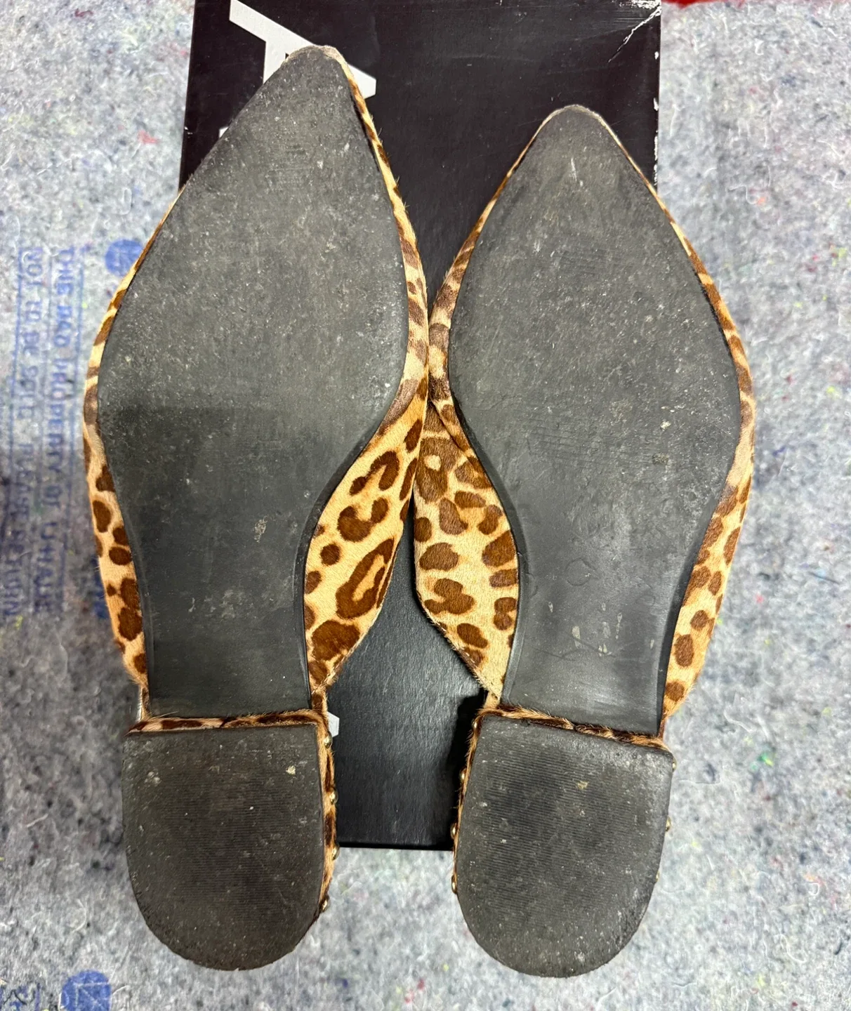 Pre-Loved AQUA Leopard Print Mules image indicator(4)
