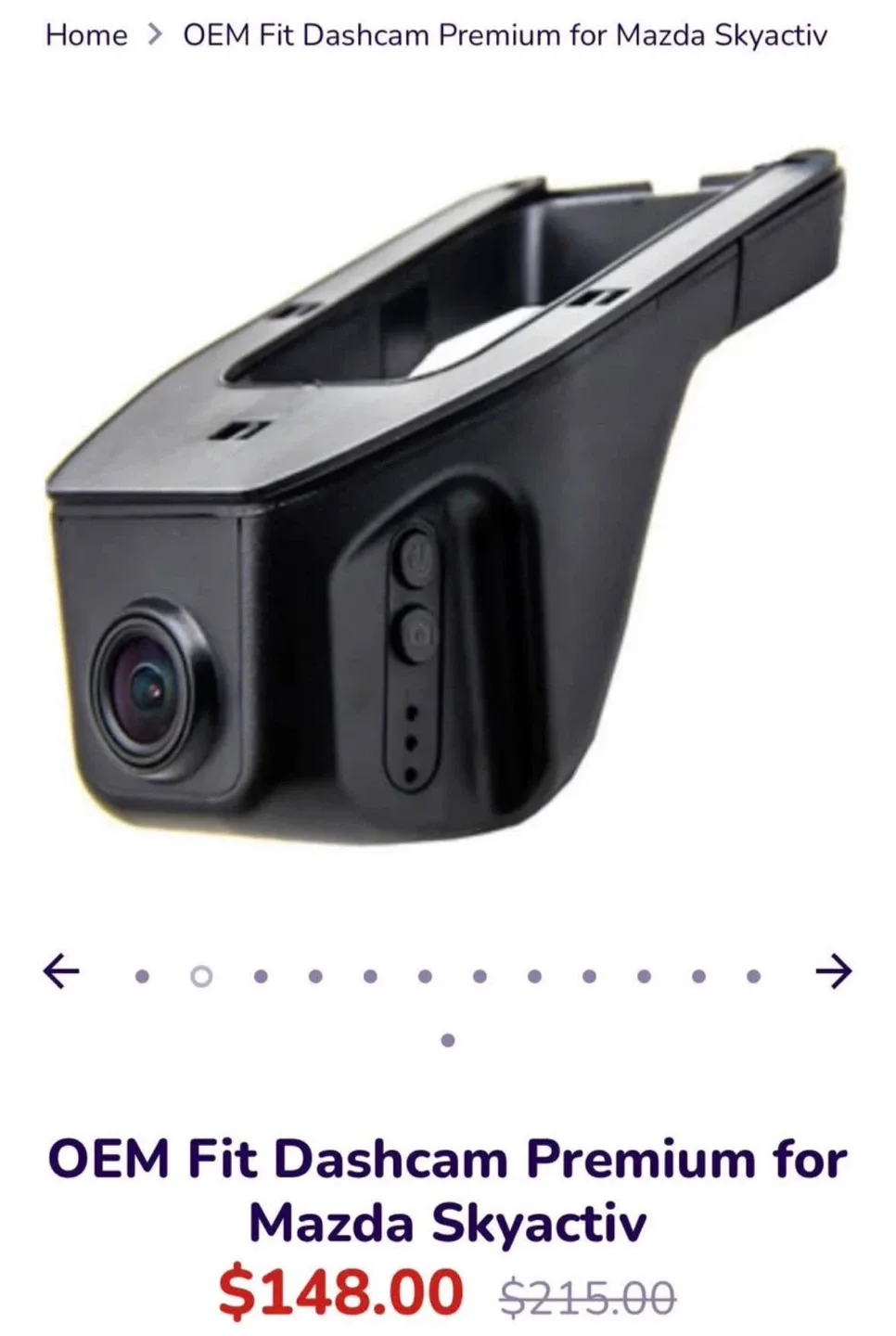 OEM Fit Dashcam Premium for Mazda image indicator(3)