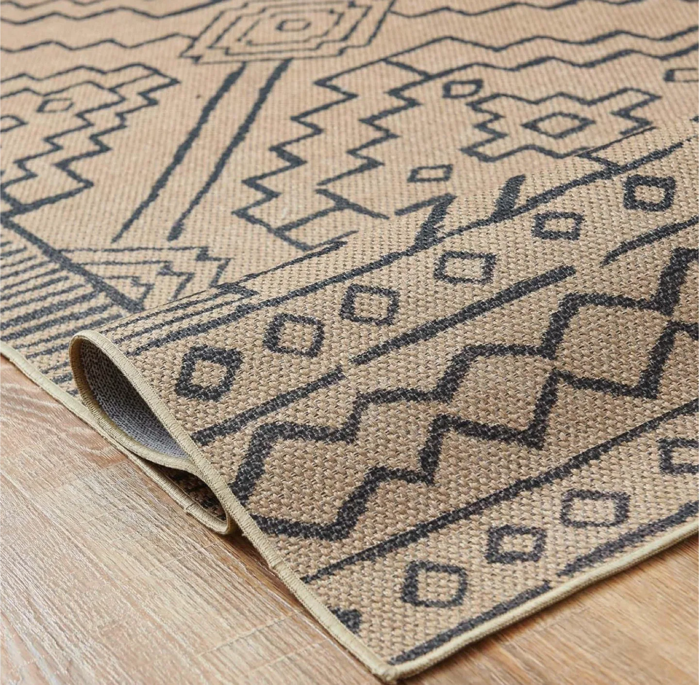 Boho Jute Rug 9x6 ft- Recycled Material, Machine Washable image indicator(5)