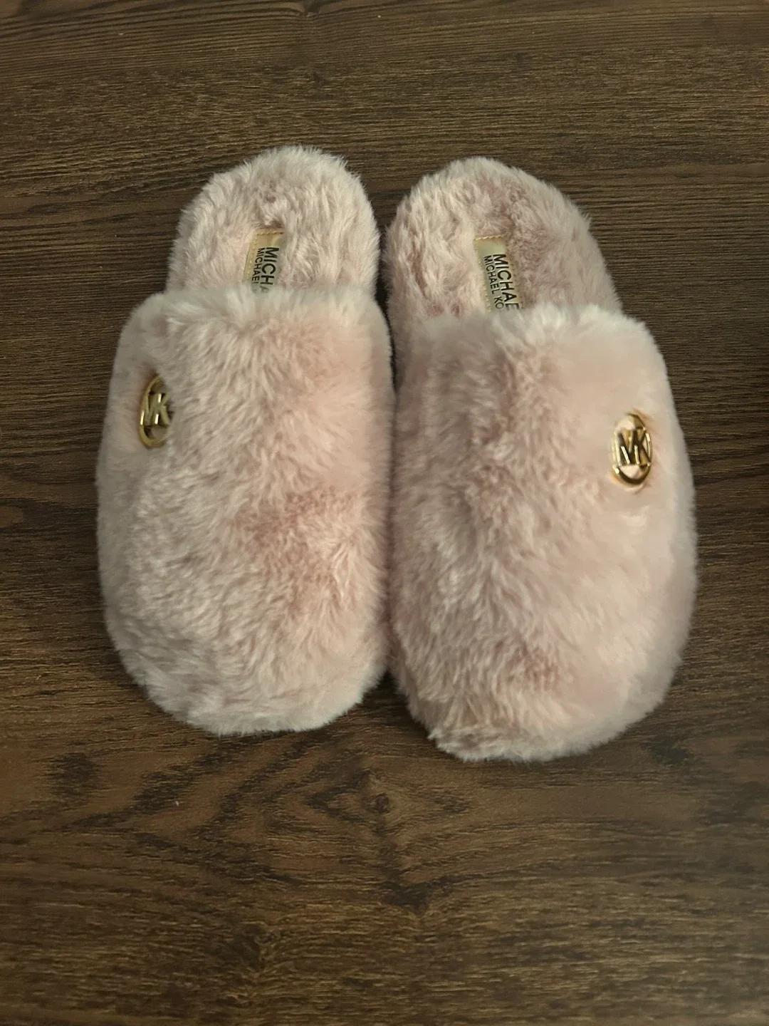 Michael Kors Pink Faux Fur Slippers with Box image indicator(3)