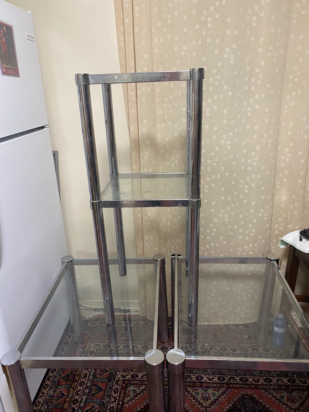 Chrome & Glass Side Table Set - photo 2