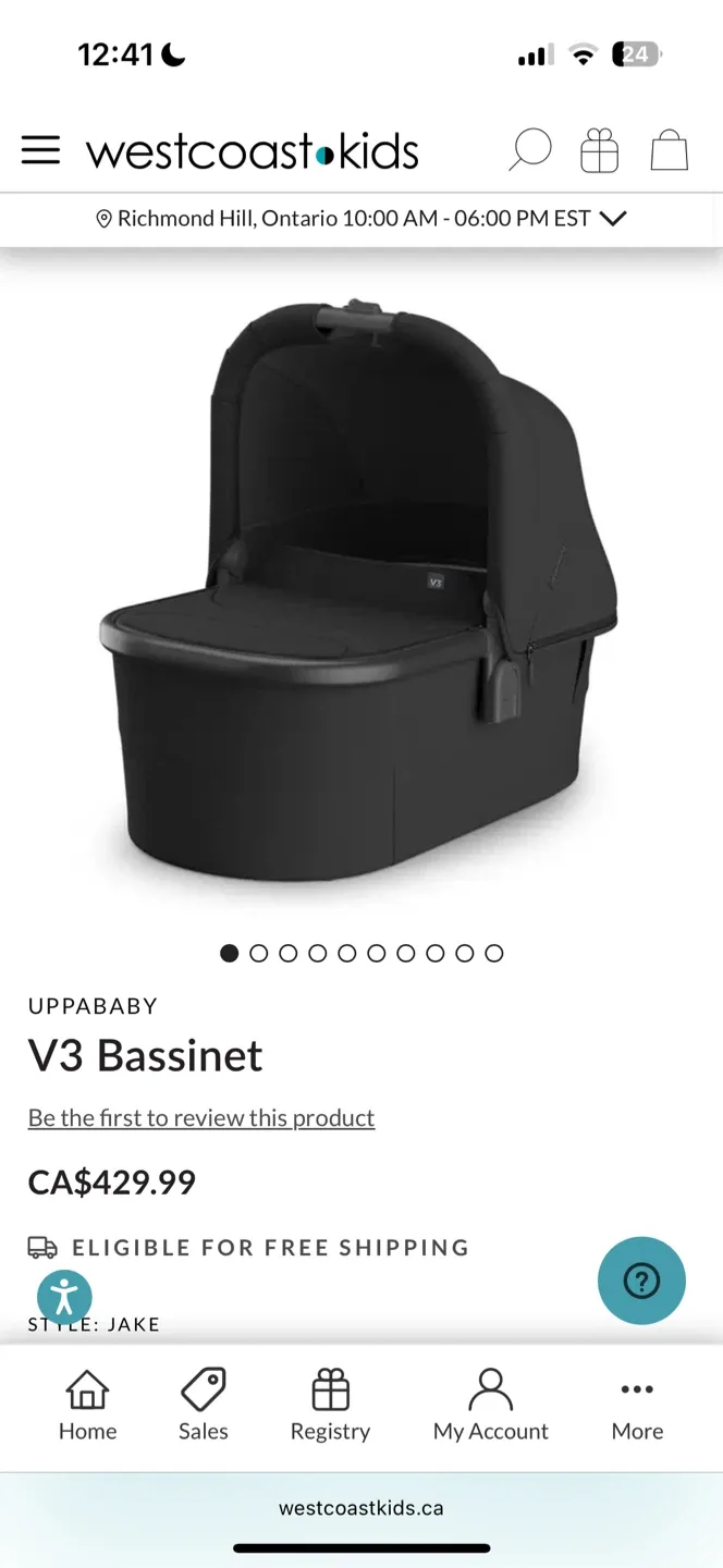 UPPAbaby V3 Bassinet - Black