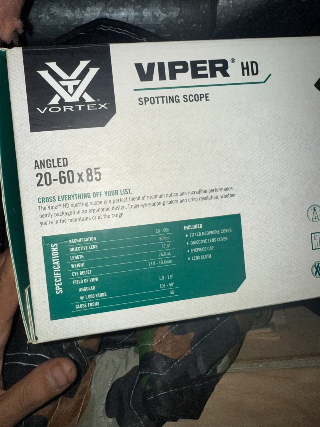 Vortex Viper HD 20-60x85 Angled Spotting Scope image indicator(2)