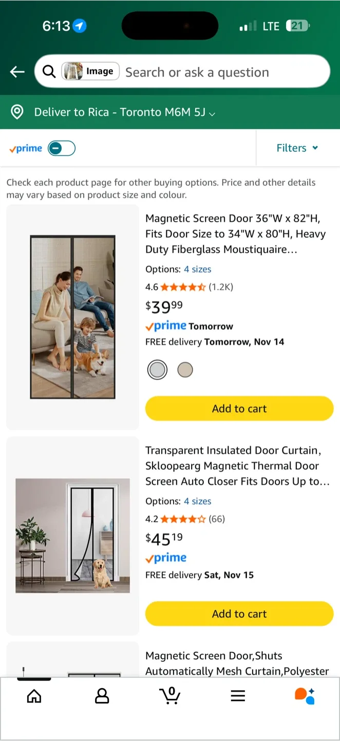 SOLODOTO Magnetic Screen Door 36"x82" image indicator(2)