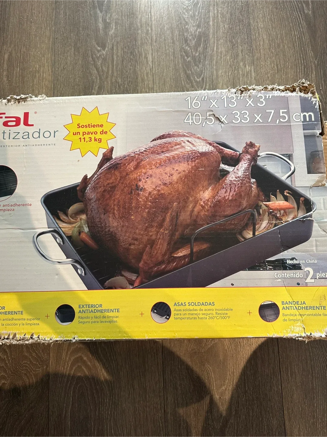 T-fal Turkey Roasting Pan 16x13x3 New in Box