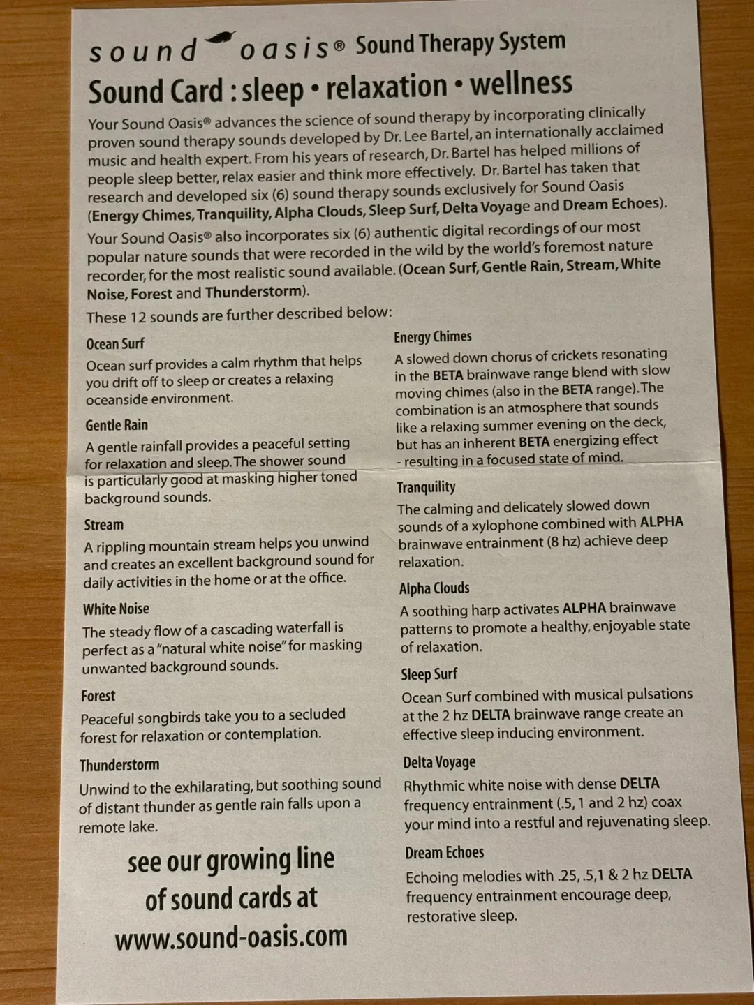 Sound Oasis Sleep Sound Therapy System/Alarm Clock image indicator(6)