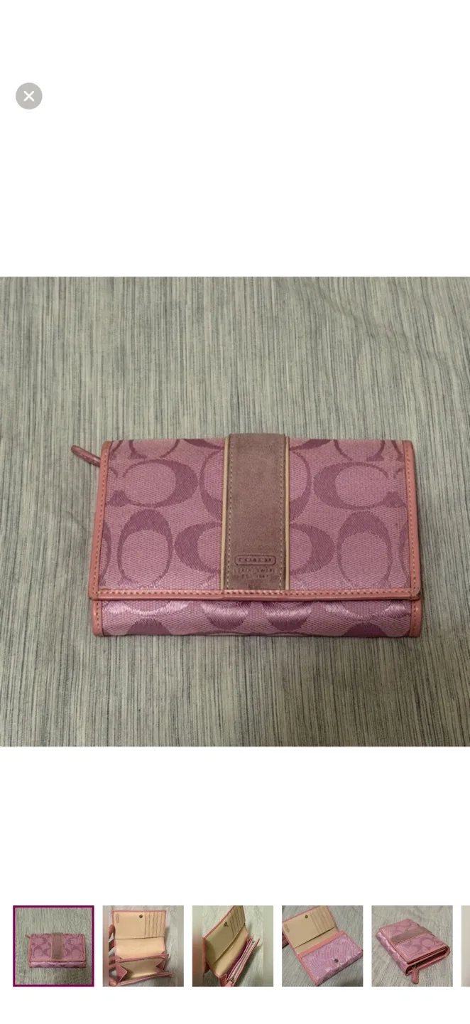 Vintage Coach Pink-Purple Wallet Rare